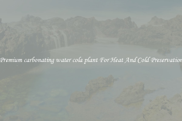 Premium carbonating water cola plant For Heat And Cold Preservation