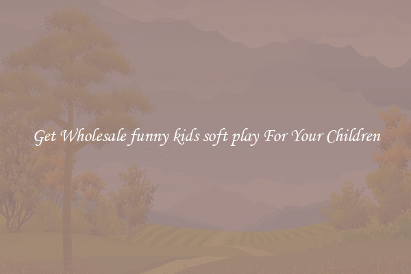 Get Wholesale funny kids soft play For Your Children