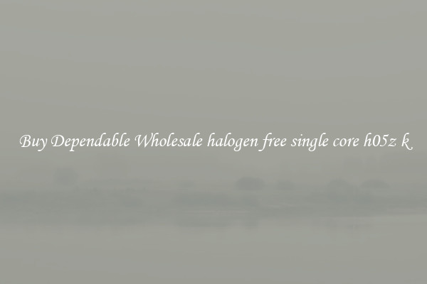 Buy Dependable Wholesale halogen free single core h05z k