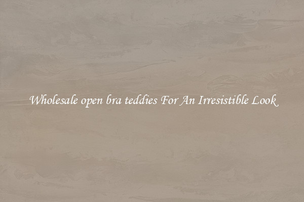Wholesale open bra teddies For An Irresistible Look