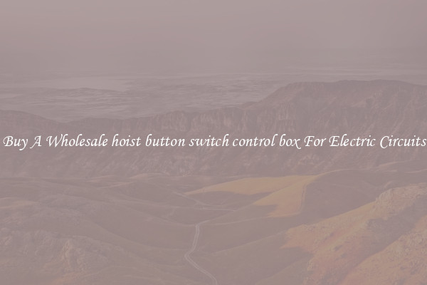 Buy A Wholesale hoist button switch control box For Electric Circuits