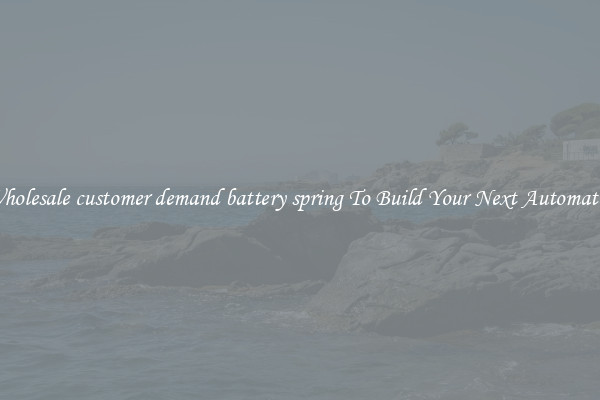 Wholesale customer demand battery spring To Build Your Next Automaton