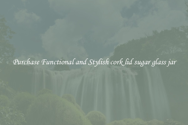 Purchase Functional and Stylish cork lid sugar glass jar