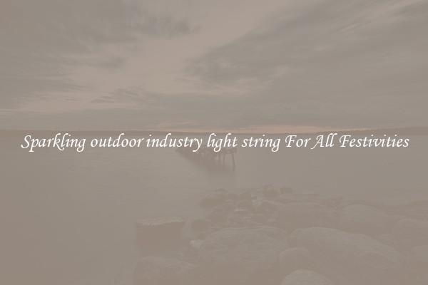 Sparkling outdoor industry light string For All Festivities