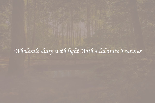 Wholesale diary with light With Elaborate Features