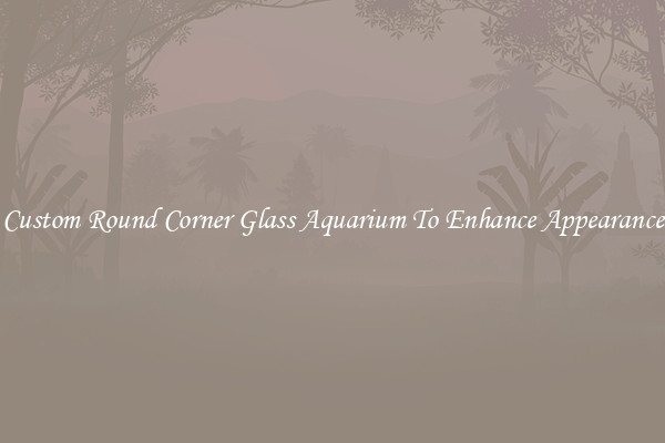 Custom Round Corner Glass Aquarium To Enhance Appearance