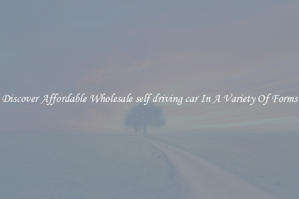 Discover Affordable Wholesale self driving car In A Variety Of Forms