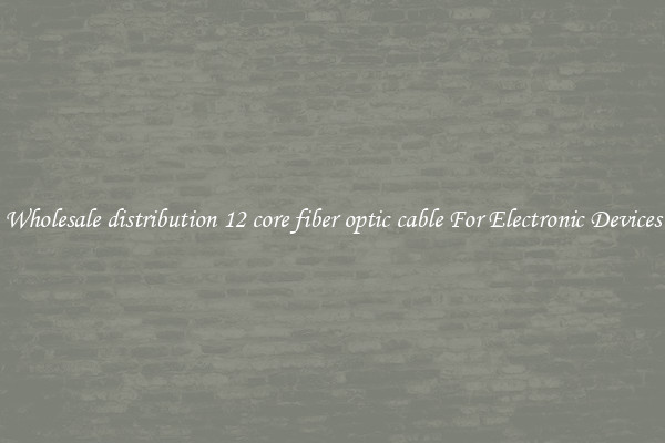 Wholesale distribution 12 core fiber optic cable For Electronic Devices