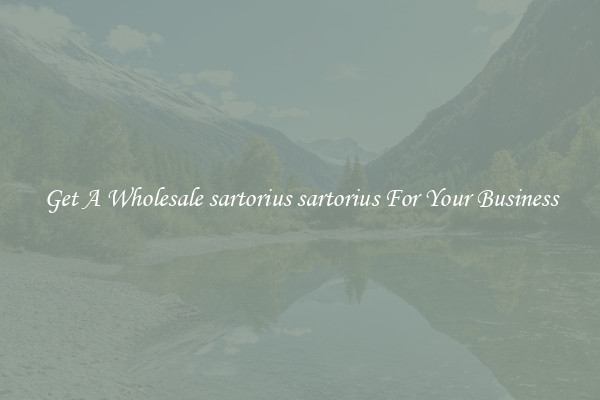 Get A Wholesale sartorius sartorius For Your Business