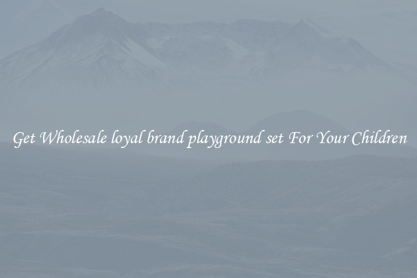 Get Wholesale loyal brand playground set For Your Children