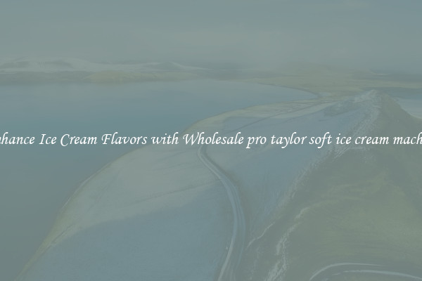 Enhance Ice Cream Flavors with Wholesale pro taylor soft ice cream machine