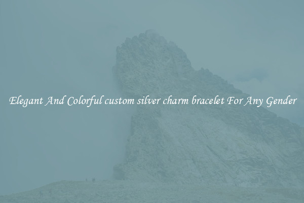 Elegant And Colorful custom silver charm bracelet For Any Gender
